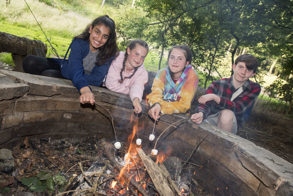 Toasting Marshmallows at the Firepit